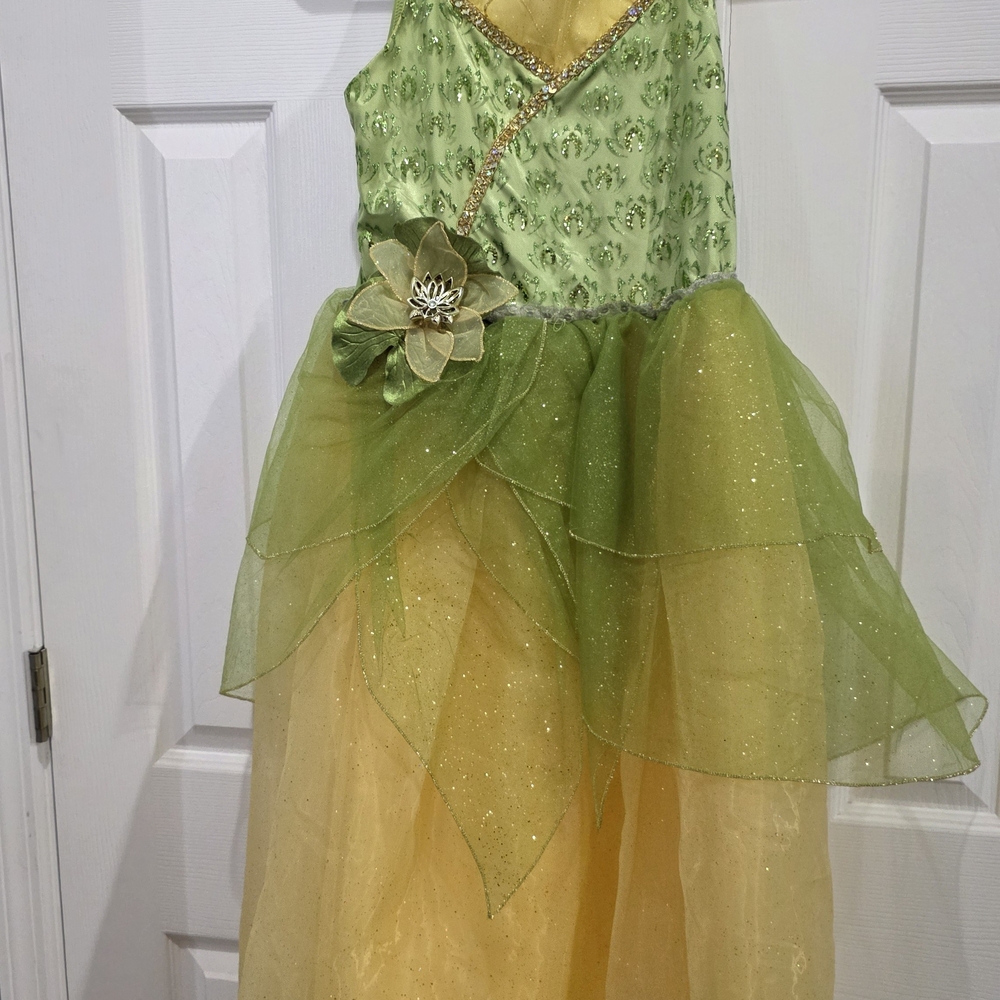 Disney Green and Yellow Sparkle Fairy Costume Dress
